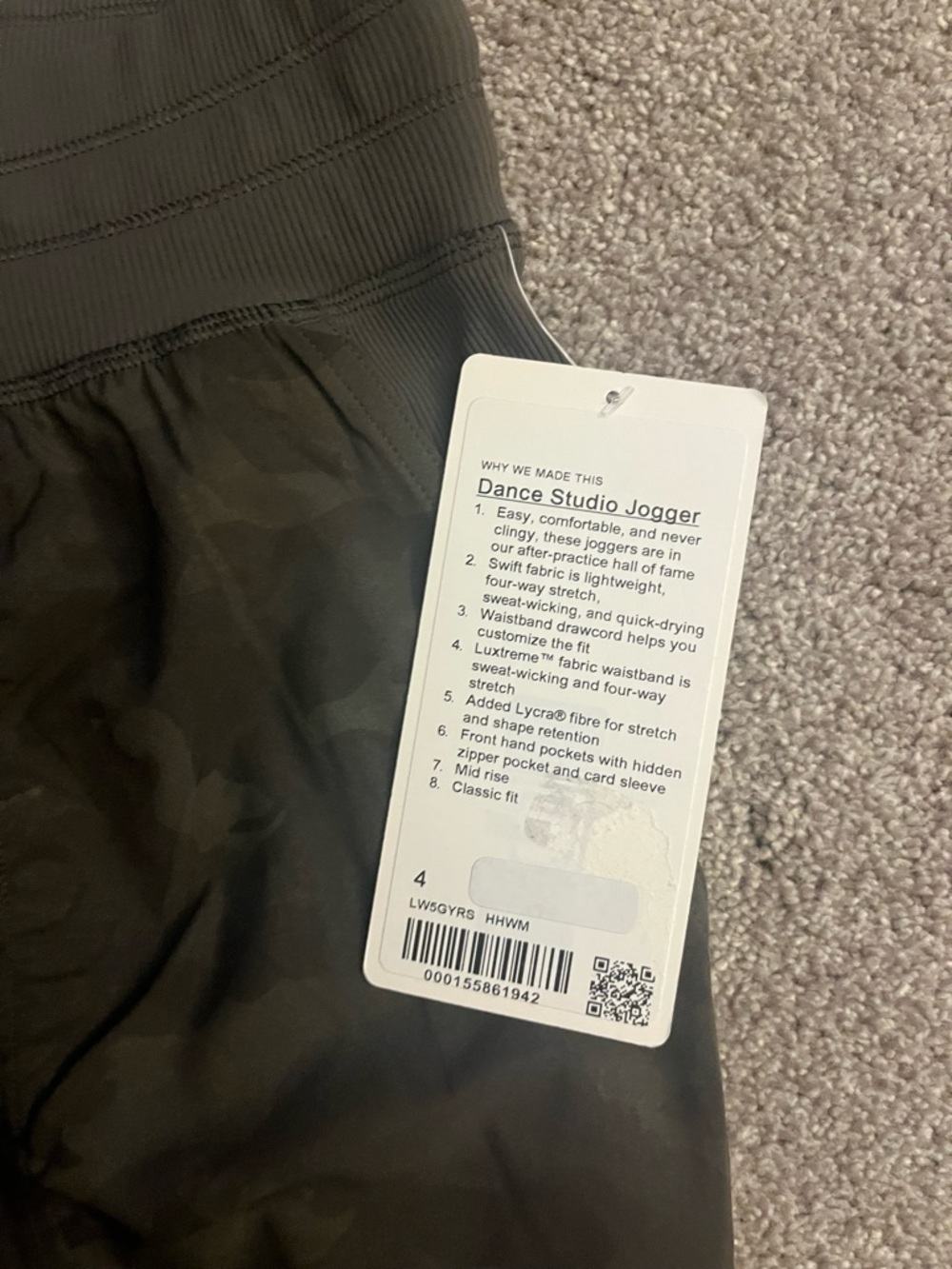 lululemon athletica Olive Camo Dance Studio Jogger Pants - Picture 3 of 6